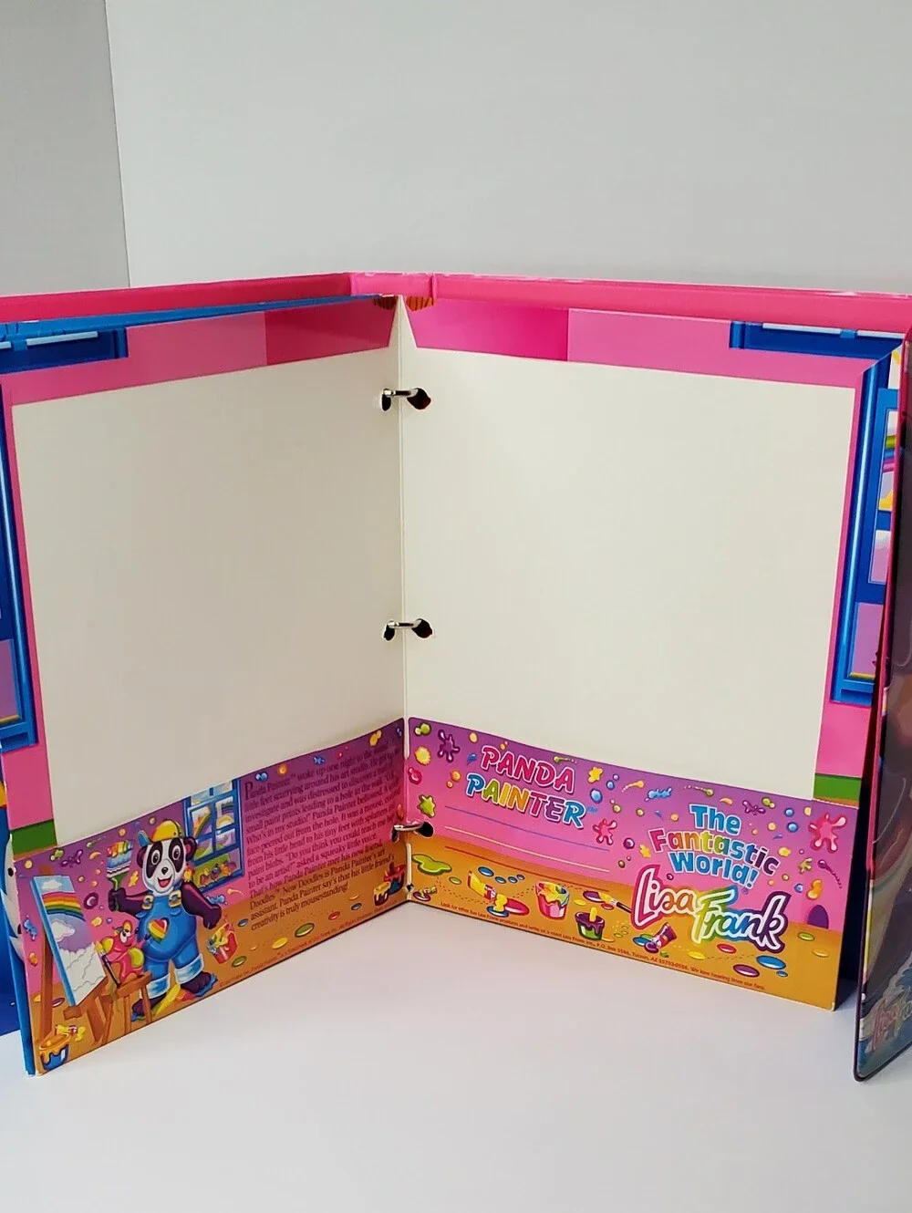Lisa Frank RARE Vintage 90s  Max and Minie Binder + 2 Vintage Lisa Frank Folders